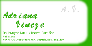 adriana vincze business card